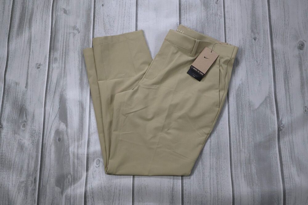 NEW Nike Tour Repel Slim Fit Golf Pants FD5624-250 Beige Men's Size 36x30